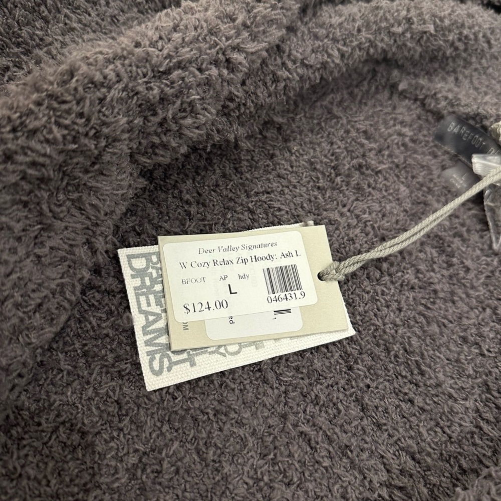 NWT Barefoot Dreams CozyChic® Women's Relaxed Zip-up Hoodie Gray - Picture 6 of 7
